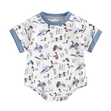 Short Sleeve Duck Baby Romper