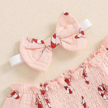 Long Sleeve Candy Cane Baby Romper