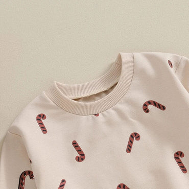 Long Sleeve Candy Cane Baby Set