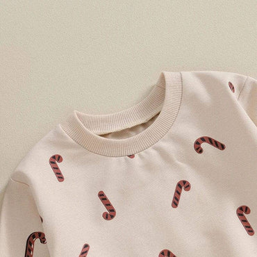 Long Sleeve Candy Cane Baby Set