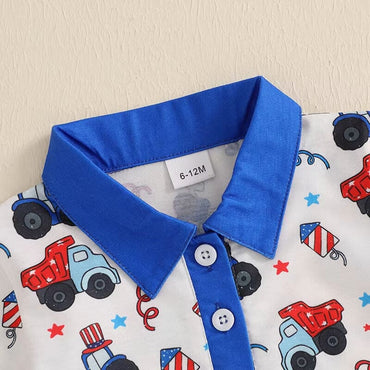 4th of July Trucks Toddler Shirt