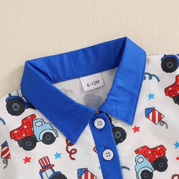 4th of July Trucks Toddler Shirt