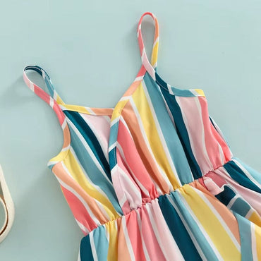 Colorful Striped Toddler Dress