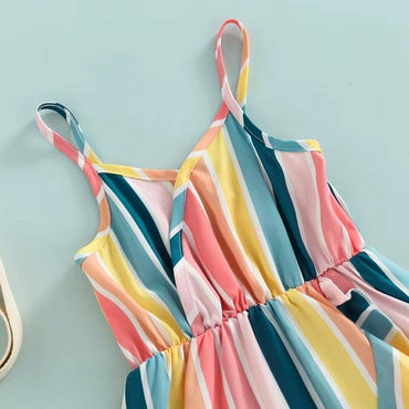Colorful Striped Toddler Dress