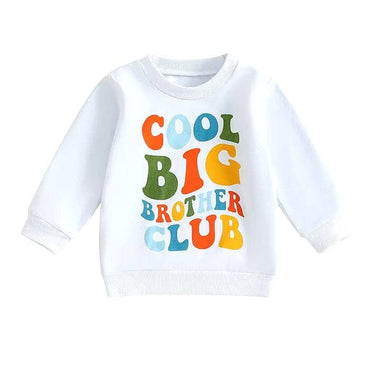 Cool Big Brother Club Toddler Sweatshirt White 9-12 M