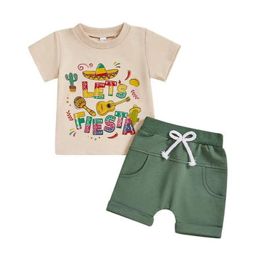 Short Sleeve Tacos Fiesta Baby Set Green 3-6 M