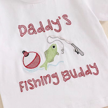 Daddy's Fishing Buddy Plaid Toddler Set