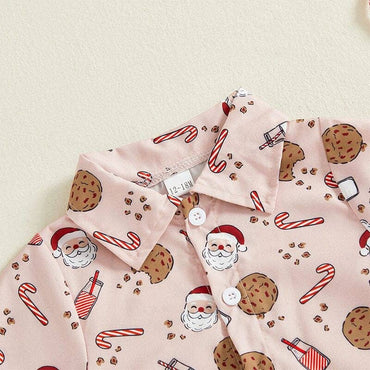 Short Sleeve Christmas Shirt Toddler Set