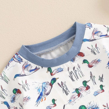 Short Sleeve Duck Baby Romper