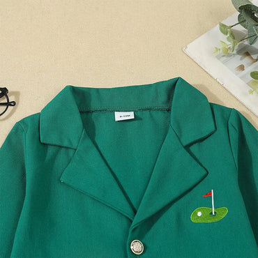 Long Sleeve Green Golf Toddler Jacket