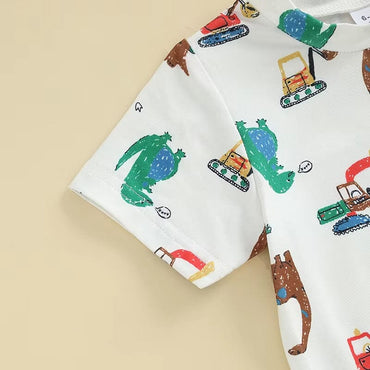 Short Sleeve Dino Pocket Toddler Set