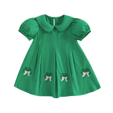 Puff Sleeve Collar Irish Toddler Dress