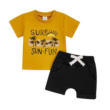 Short Sleeve Surf Sun Fun Baby Set