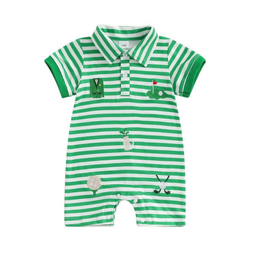 Short Sleeve Golf Vibes Baby Romper Green 0-3 M