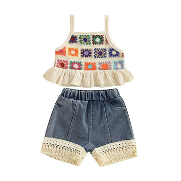 Boho Sunshine Denim Toddler Set