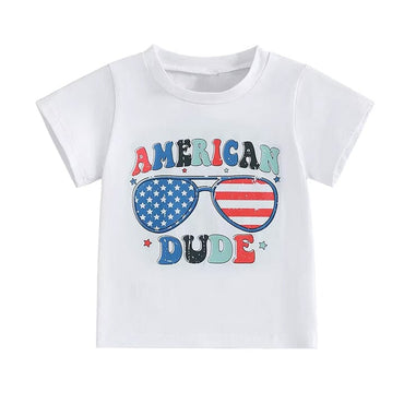 American Dude Toddler Tee White 2T