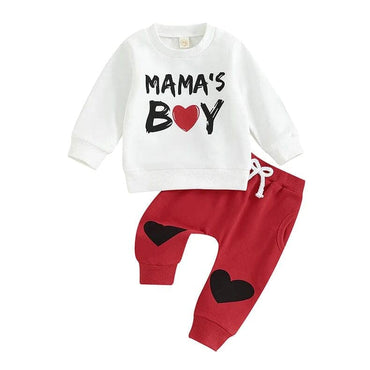 Mama's Boy Heart Baby Set