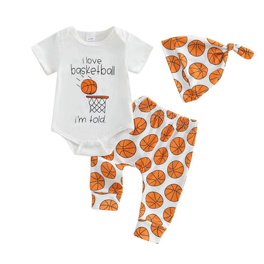 Short Sleeve Basketball Baby Set