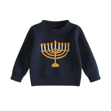Hanukkah Knit Toddler Sweater
