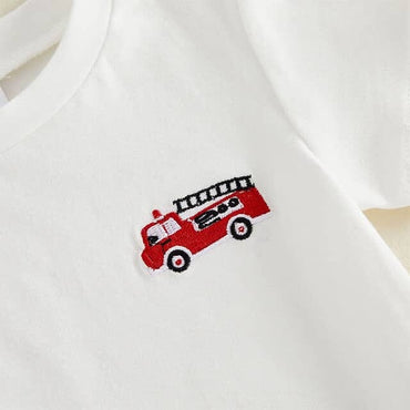 Short Sleeve Firefighter Baby Set