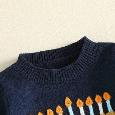 Hanukkah Knit Toddler Sweater