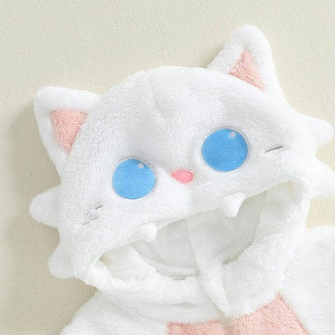 Long Sleeve Plush Cat Baby Costume