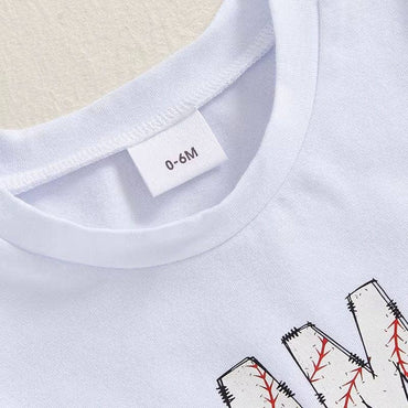 Short Sleeve Game Day Baseball Baby Set