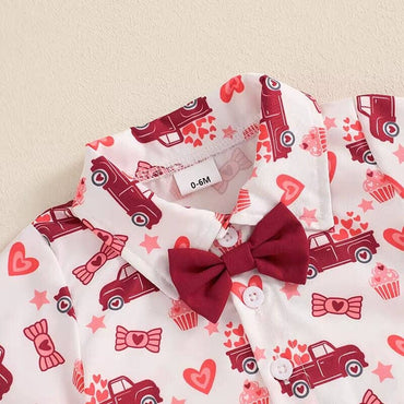 Valentine's Day Gentleman Car Toddler Set