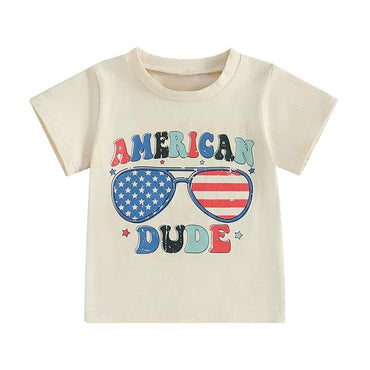 American Dude Toddler Tee Beige 2T
