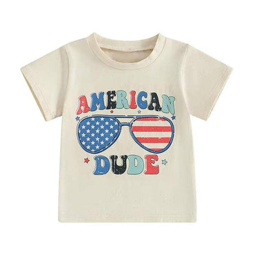 American Dude Toddler Tee Beige 2T