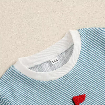 Short Sleeve Golf Stripes Baby Bodysuit