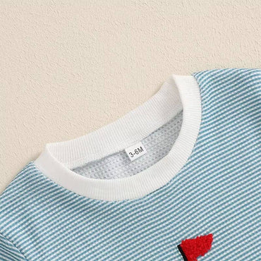 Short Sleeve Golf Stripes Baby Bodysuit