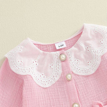 Long Sleeve Vintage Bows Baby Set