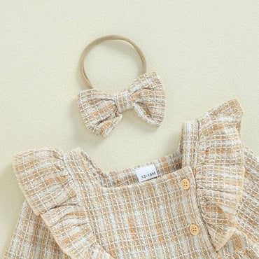 Long Sleeve Plaid Toddler Dress