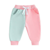 Color Block Baby Pants Green 3-6 M