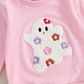 Long Sleeve Ghost Tulle Skirt Toddler Set