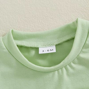 Short Sleeve Striped Shorts Baby Set