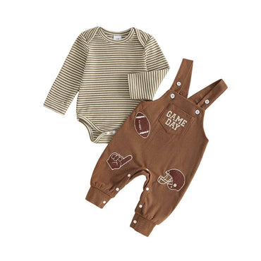 Long Sleeve Striped Game Day Baby Set