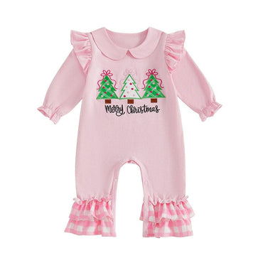 Merry Christmas Collar Baby Jumpsuit