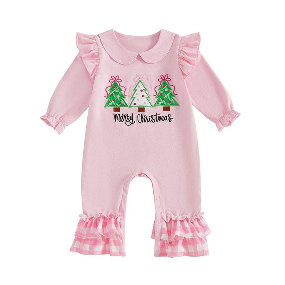 Merry Christmas Collar Baby Jumpsuit