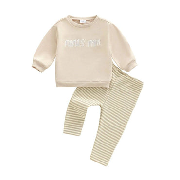 Long Sleeve Mama's Mini Striped Baby Set