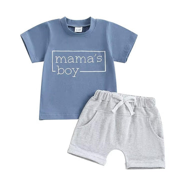 Short Sleeve Mama's Boy Baby Set
