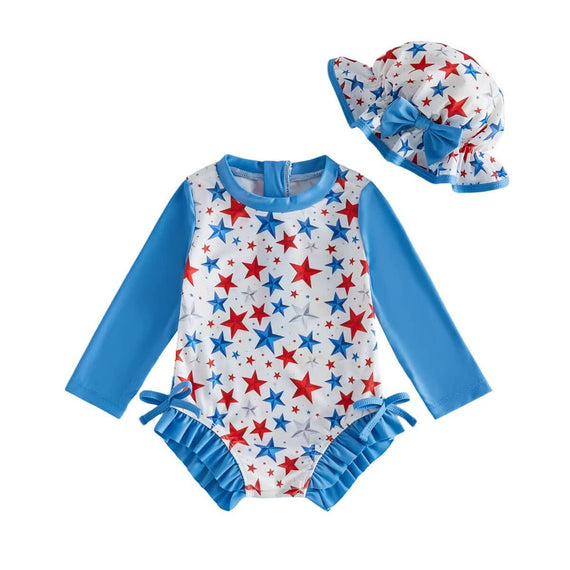 Long Sleeve American Stars Toddler Swimsuit