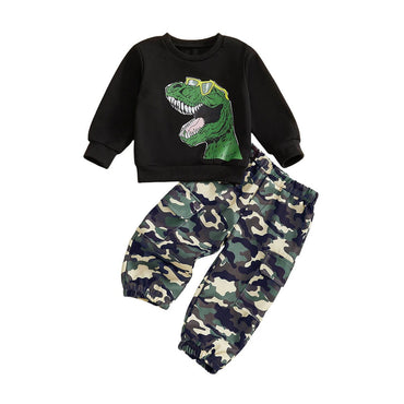 Long Sleeve Cool Dino Camo Toddler Set