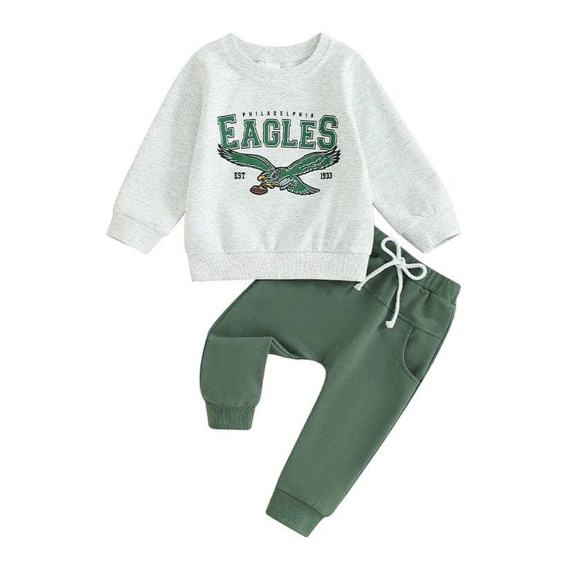 Unisex Baby Long Sleeve Eagles 2-Piece Outfit Set – The Trendy