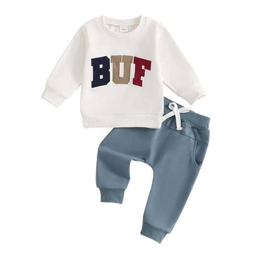 Long Sleeve Buffalo Football Baby Set
