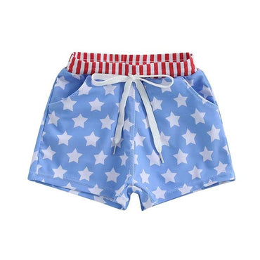4th of July Toddler Beach Shorts Blue 9-12 M