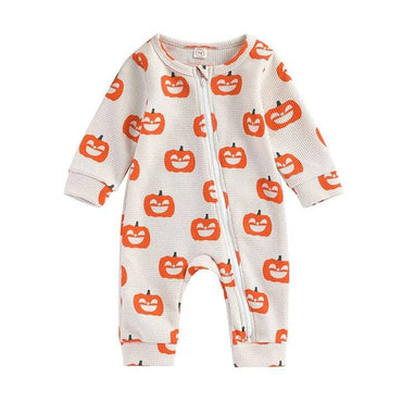 Long Sleeve Zipper Halloween Baby Jumpsuit