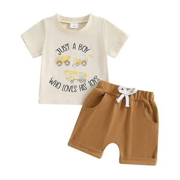 Short Sleeve Truck Lover Baby Set