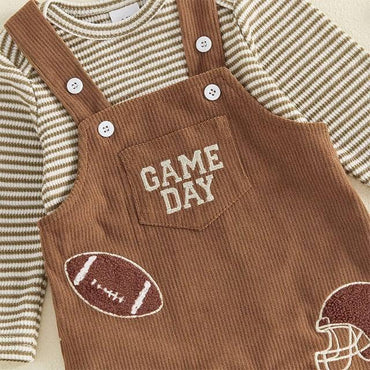 Long Sleeve Striped Game Day Baby Set